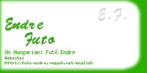 endre futo business card